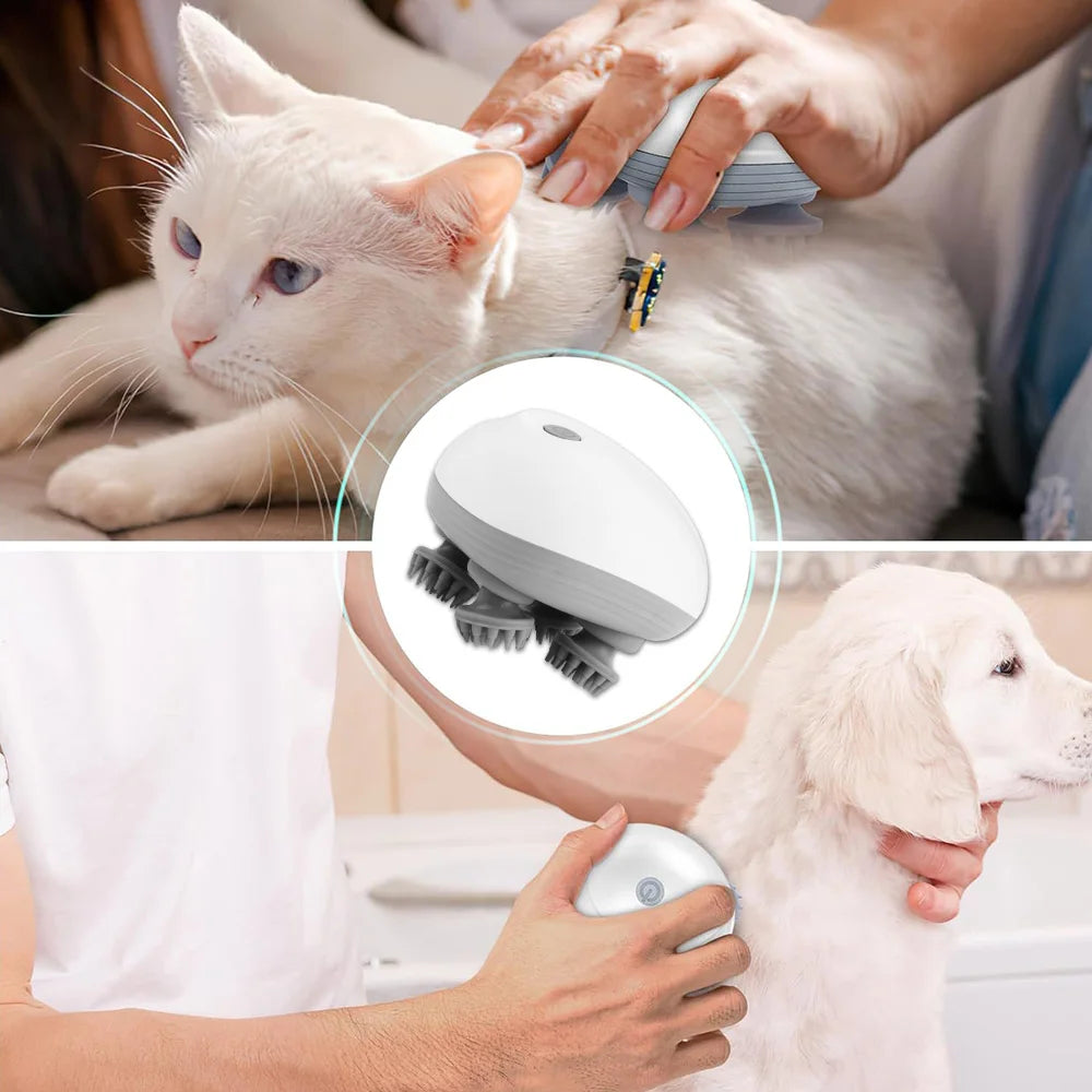 Electric Scalp Massager, Head Scratcher for Hair Growth, Head Scratcher Hair Brush Rechargeable, Pets Electric Cats Massager