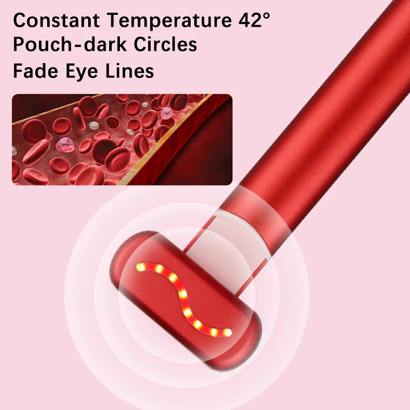 Ems Led Eye Facial Stimulator Verhitting Trillingen Span Huid Verwijderen Rimpel Essence Beauty Anti Veroudering Huid Aanscherping Schoonheid Toverstaf