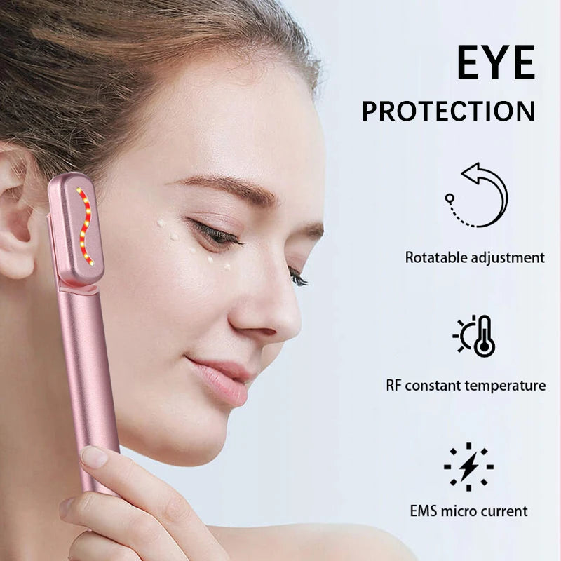 Ems Led Eye Facial Stimulator Verhitting Trillingen Span Huid Verwijderen Rimpel Essence Beauty Anti Veroudering Huid Aanscherping Schoonheid Toverstaf