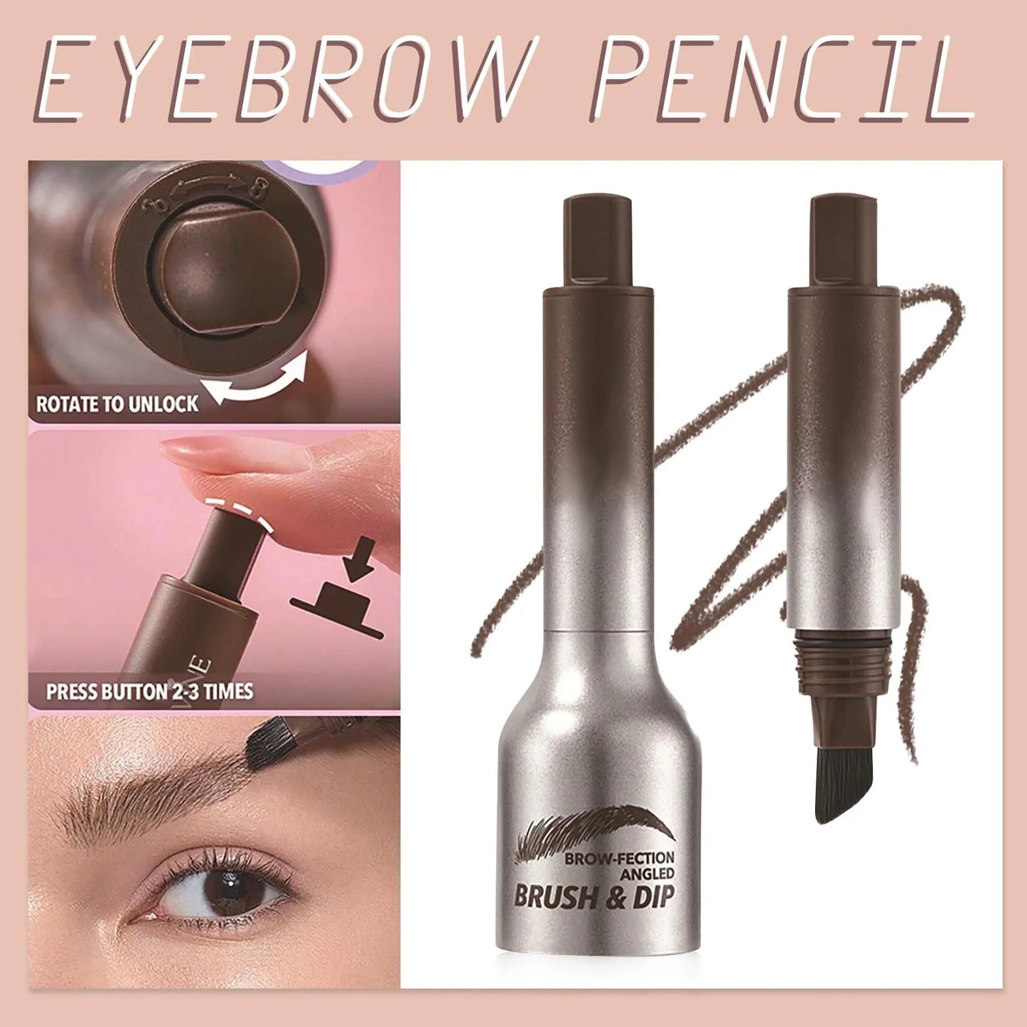 Eyebrow Hairline Pencil Wild Eyebrow Velvet Three-dimensional Eyebrow Dye Eyebrow Pencil Hairline Eyebrow Gel Large Brush Head