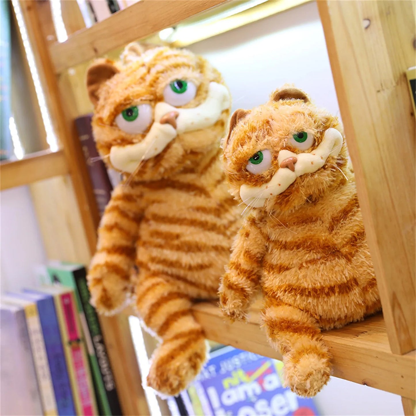 Fat Orange Plush Cat Stuffed Animals Toy, Lifelike Yellow Tabby Cat Kitty Toy for Boys and Girls Children Xmas Birthday