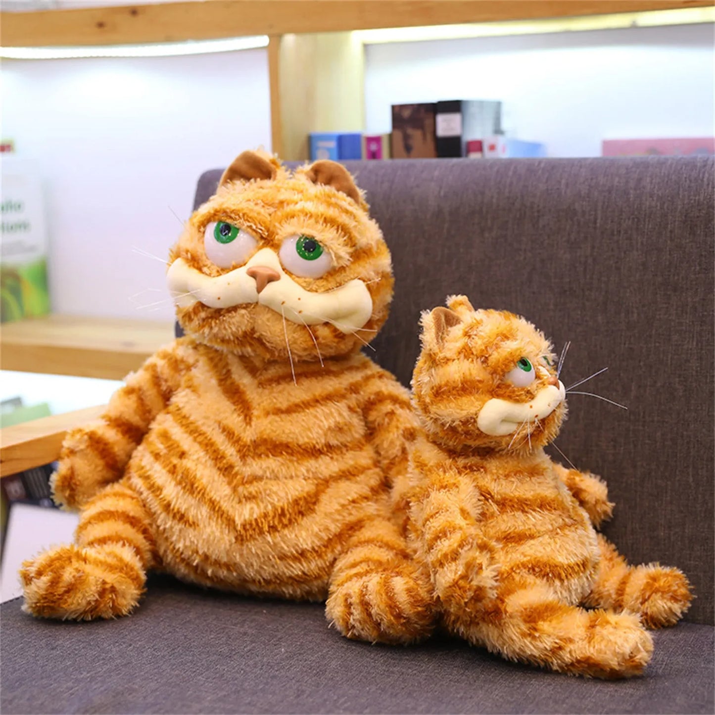 Fat Orange Plush Cat Stuffed Animals Toy, Lifelike Yellow Tabby Cat Kitty Toy for Boys and Girls Children Xmas Birthday