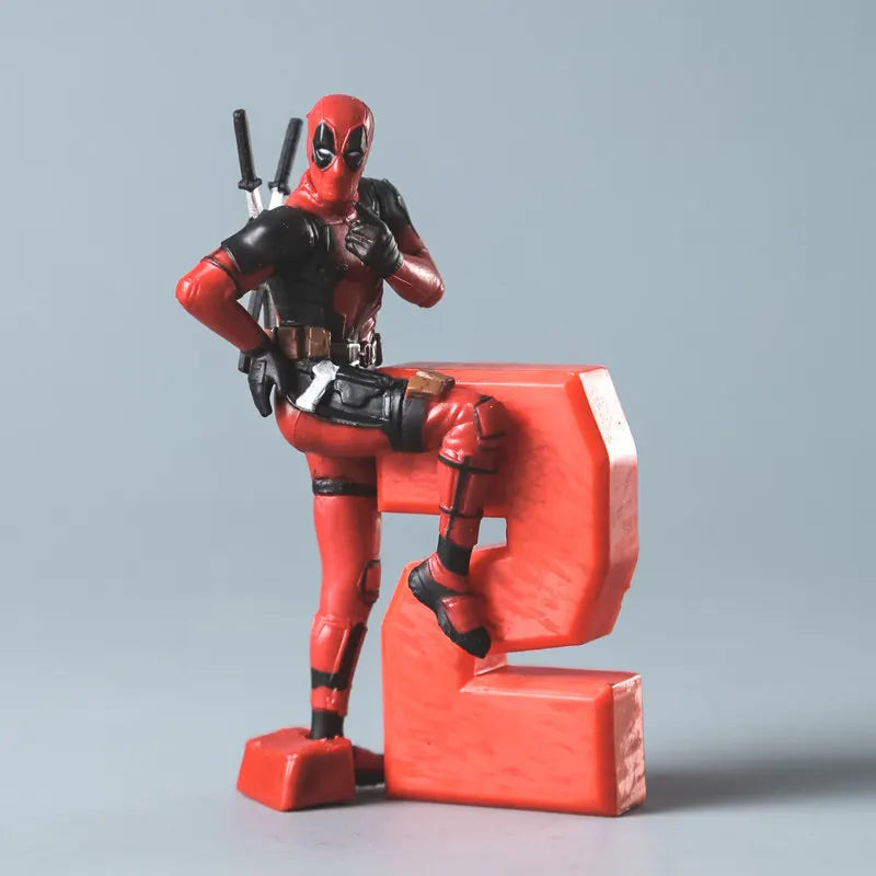 Figura de acción de Anime Deadpool, modelo de postura sentada, x-men, Mini muñeca, decoración, colección de plástico, estatuilla, juguete para niños, regalo