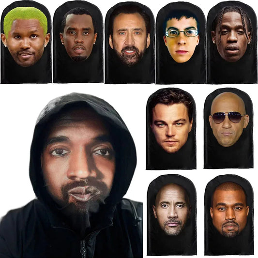 Full Face Visual Mesh Mask Party Horror Hood Simulation Kanye Kobe Mask Party Supplies Accs Cosplay Props Halloween Costumes