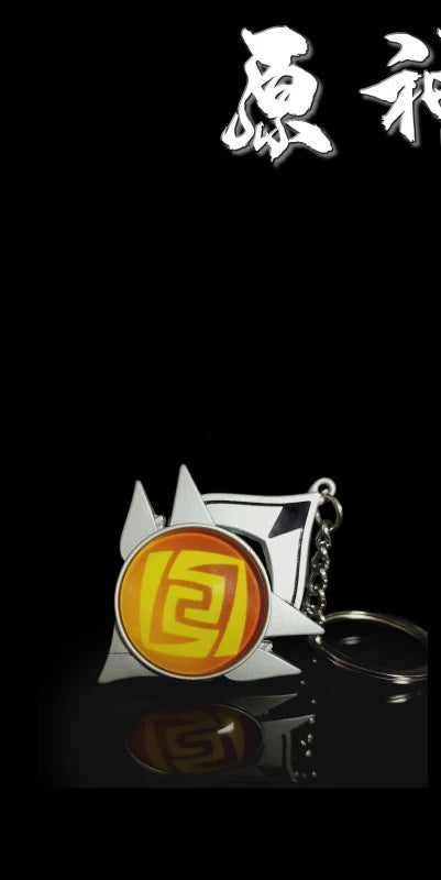 Game Impact Vision Fontaine Water God Focalors Lyney and Lynette Keychain Luminous 7 Element Eye Of Original God Toy KeyRing