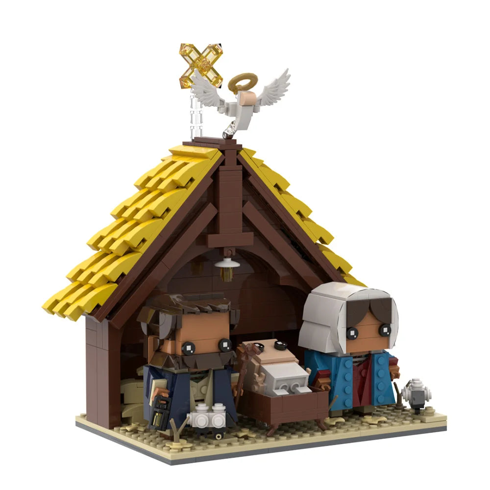 Gobricks MOC Christendom God Herder Jezus Bricks Kruisiging van Jezus Rode de ezel in Jeruzalem Bouwstenen Speelgoed Cadeau