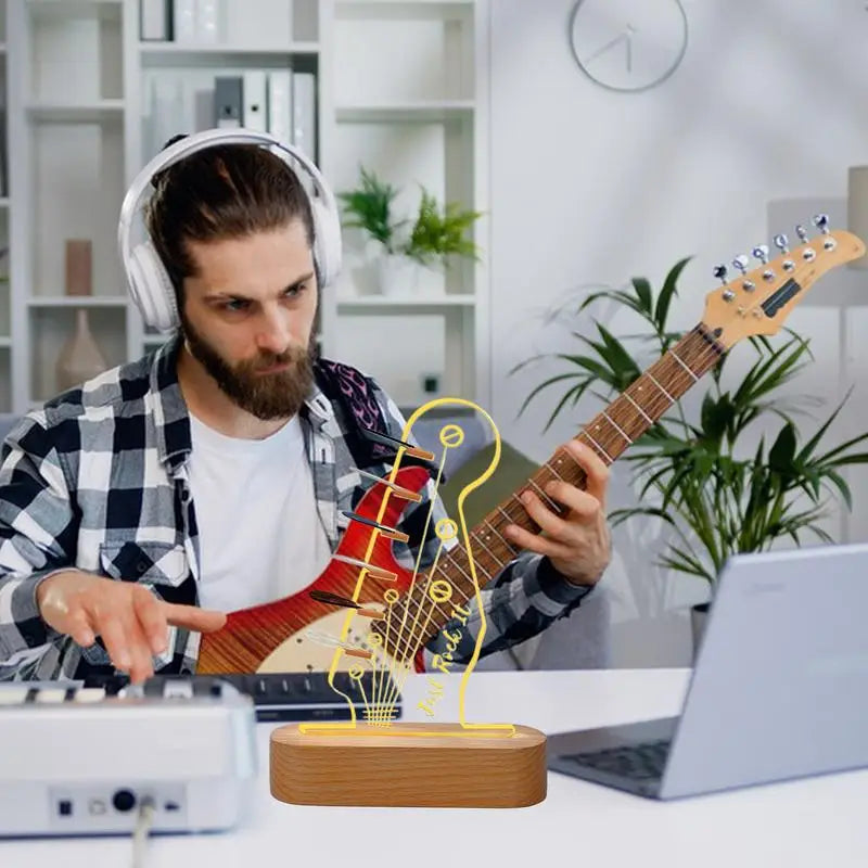 Guitar Pick Case Holder Wood Acrylic Guitar Pick Storage Light Up Pick Holder Guitar Pick Display Rack Guitar Accessories For