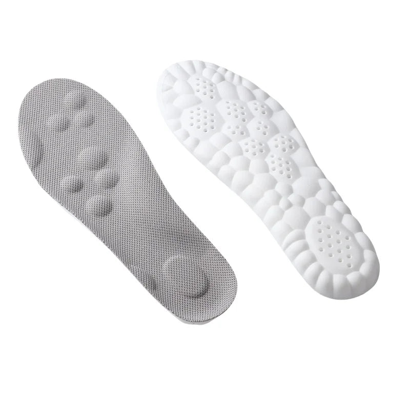 4D Sports PU full arch antibacterial resistant sweat absorbing breathablehighly elastic shock absorbing casual insole