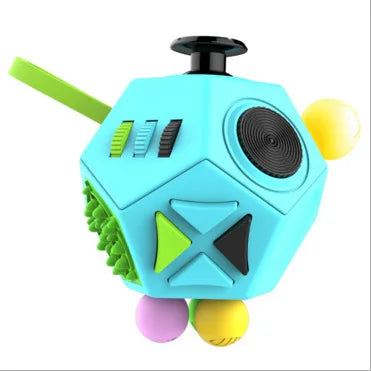 New Fidget Dodecagon 12-Side Fidget Cube Relieves Stress Anxiety Anti Depression Cube Toys