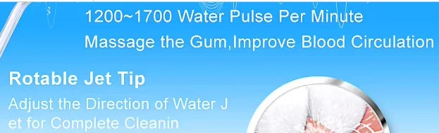 600ml Water Flosser Pressure Settings IPX7 Waterproof Oral Irrigator USB/Battery Powered Dental Cleaning Tool Home Hotel Use