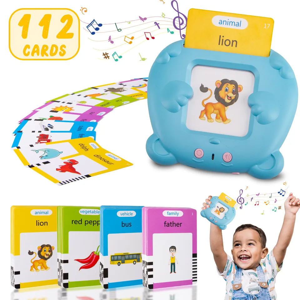 Kids English Learning Speech Therapy Machine Toys 224 Sight Words Educational Cognition Montessori Talking Flash Card Toys