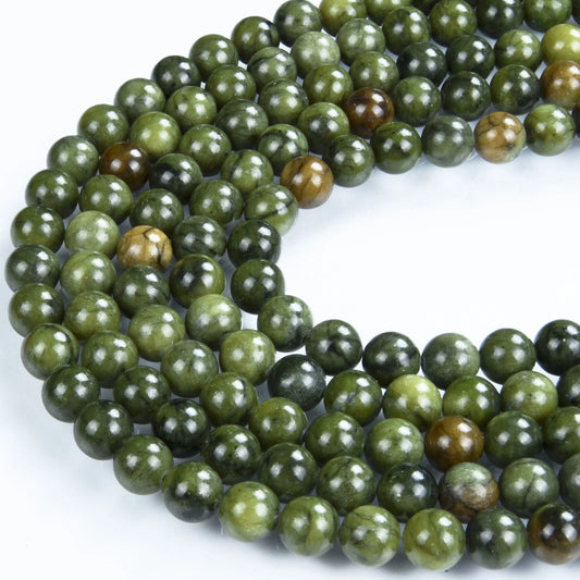 Natural Green Jade Smooth Round Gemstone Loose High Quality Beads Size 4mm 6mm 8mm 10mm for Jewelry Making