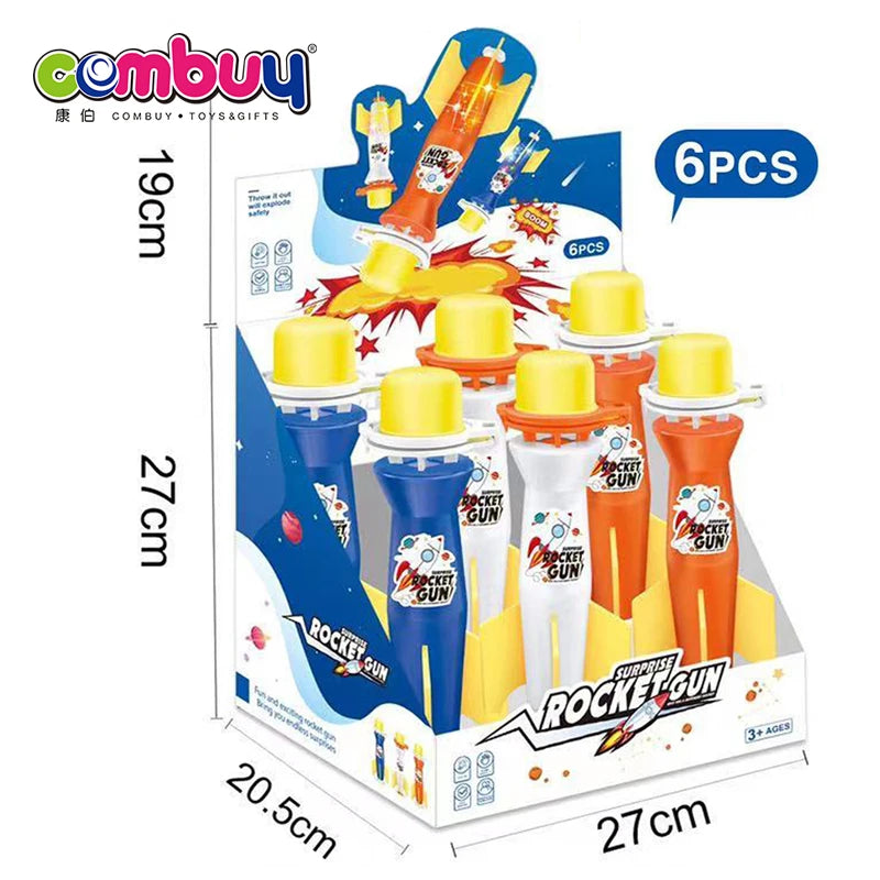 Sport Game Children air Pump Flash LED Light Throw Toy Rocket