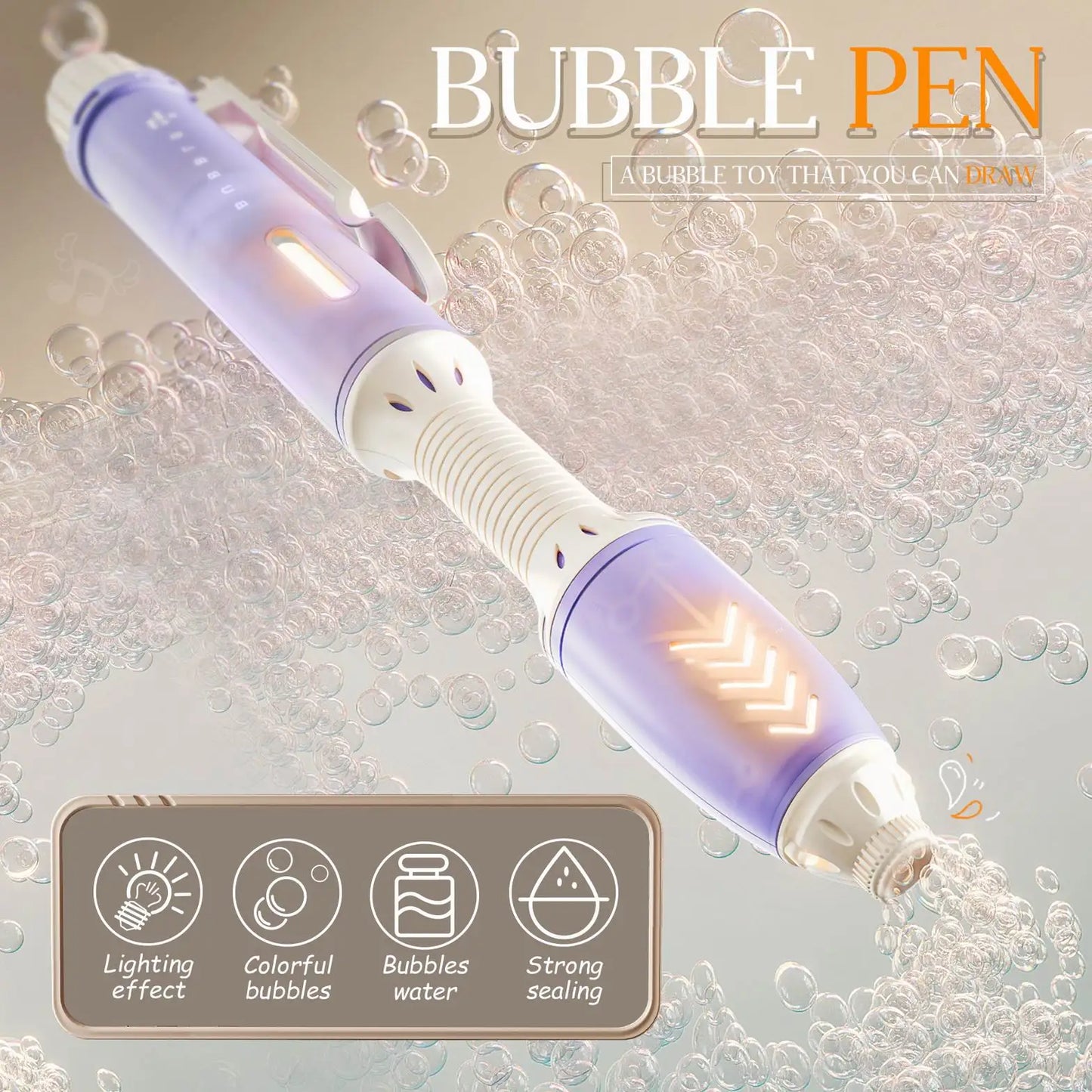 New Bubble Blaster Gun Graffiti Pen Handheld Bubble Wand  Birthday Gift Automatic Bubble Light up Toys Party for Adult Kid