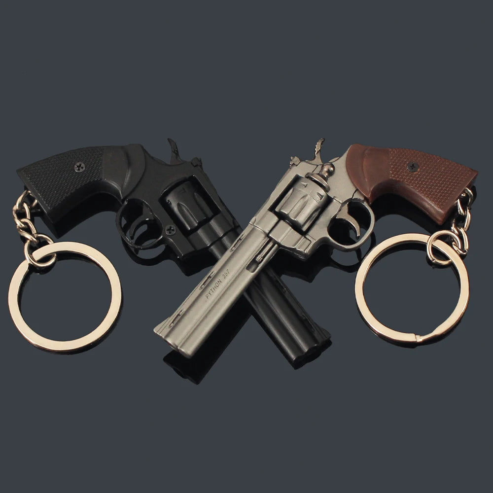 Toy Gun Model Colt Python Zinc Alloy Metal Hot Sale 7CM Model Keychains Detachable Model Gun