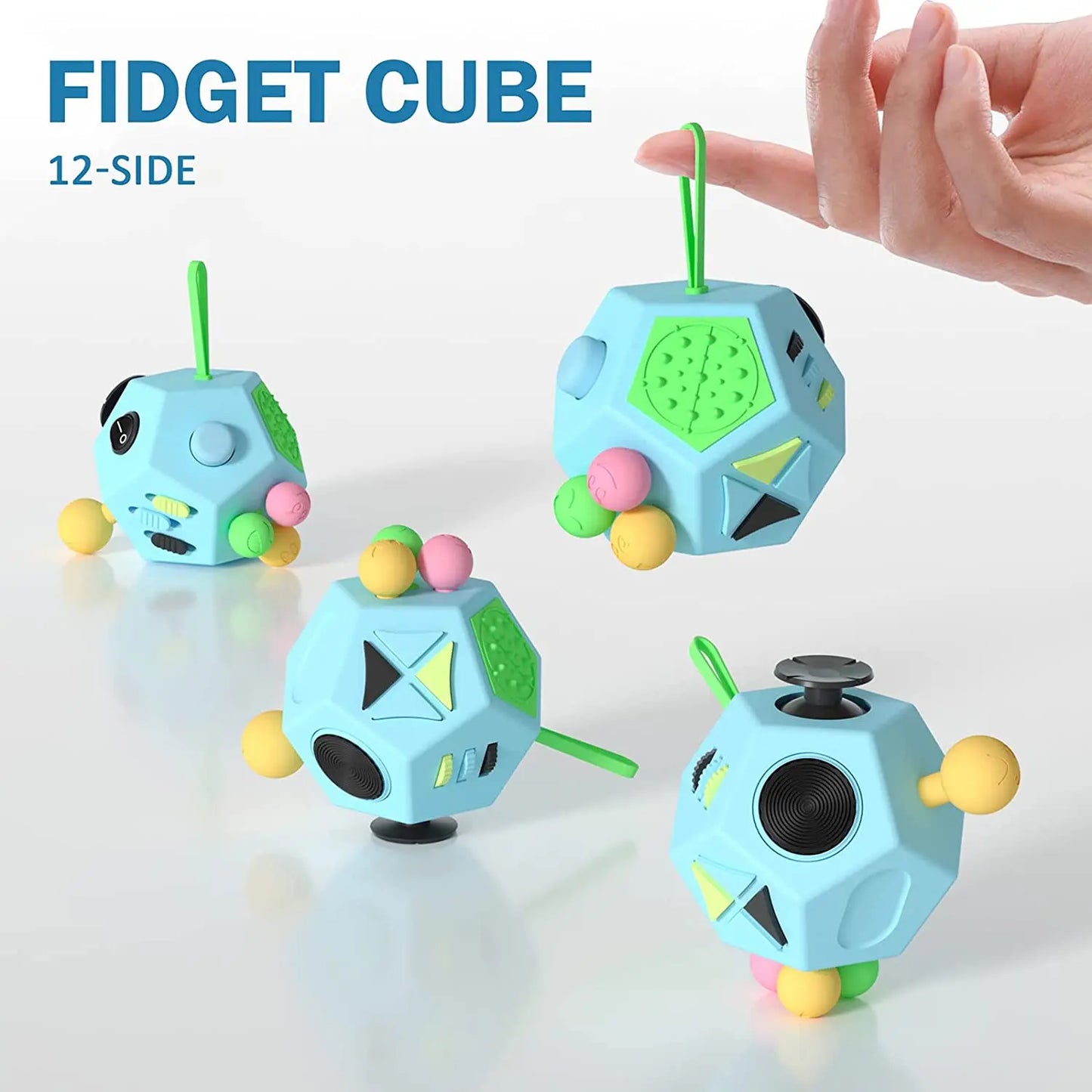 New Fidget Dodecagon 12-Side Fidget Cube Relieves Stress Anxiety Anti Depression Cube Toys