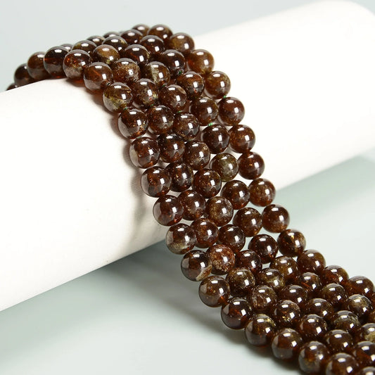 Loose Genuine Natural Brown Green Garnet Peace Jasper Gemstone Bead Strand Round Stone Beads for Jewelry Making 4mm 6mm 8mm 10mm