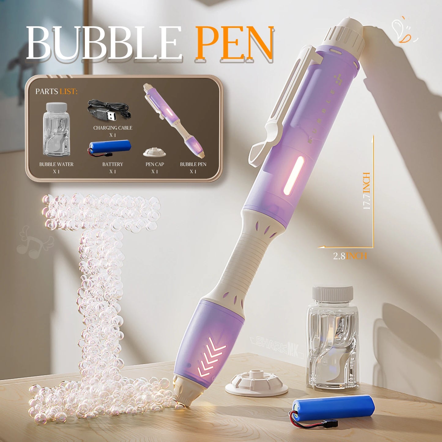 New Bubble Blaster Gun Graffiti Pen Handheld Bubble Wand  Birthday Gift Automatic Bubble Light up Toys Party for Adult Kid