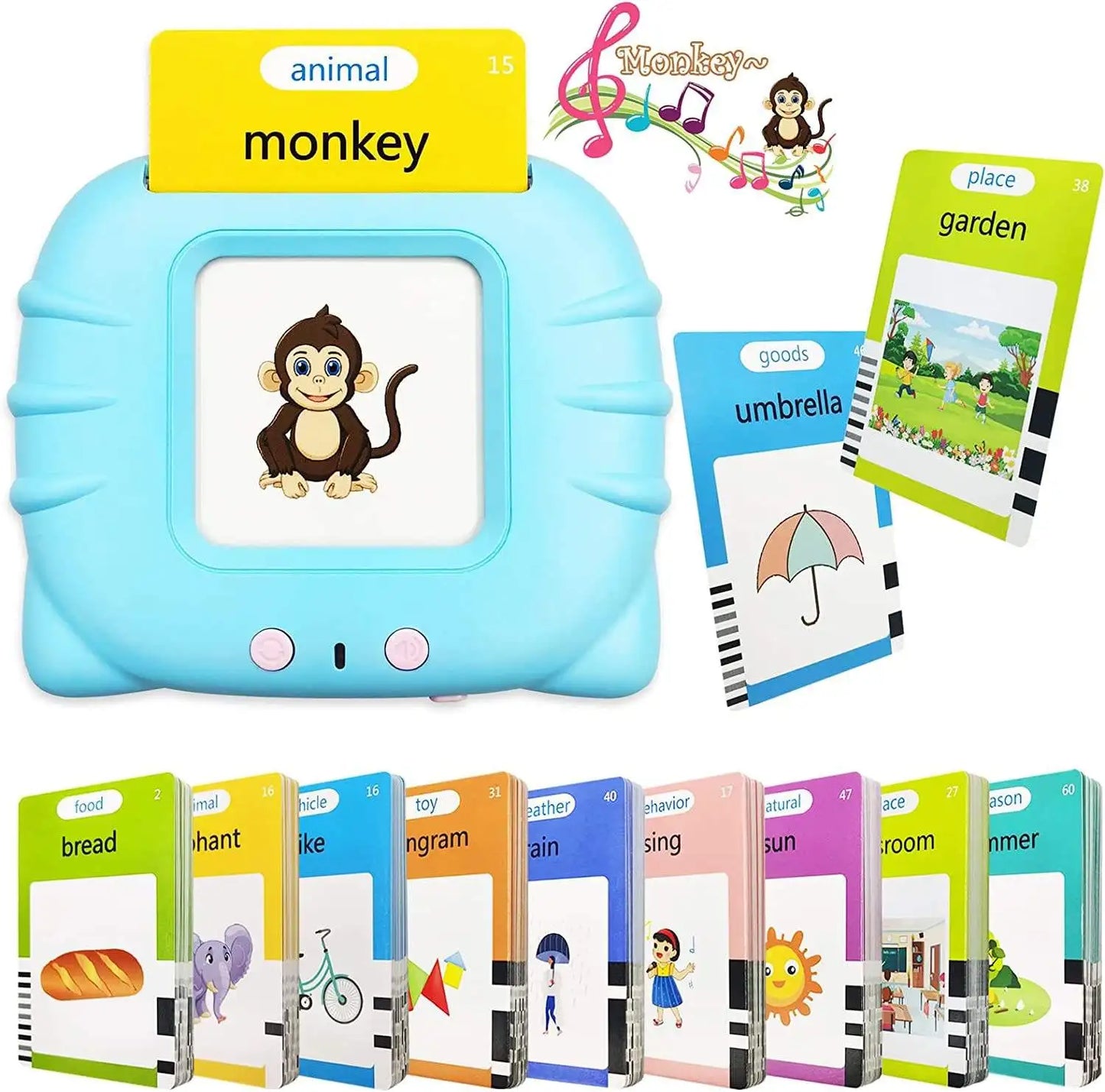 Kids English Learning Speech Therapy Machine Toys 224 Sight Words Educational Cognition Montessori Talking Flash Card Toys