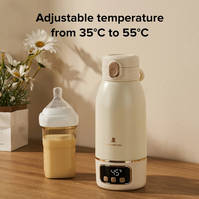 Amaz0n Hot Selling Portable Wireless Baby Milk Warmer Heating Milk Baby Formula Bottle Warmer