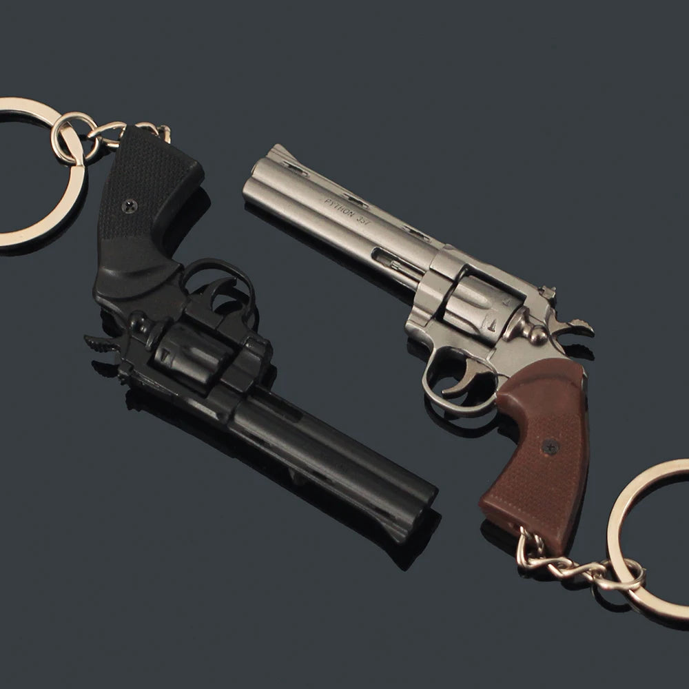 Toy Gun Model Colt Python Zinc Alloy Metal Hot Sale 7CM Model Keychains Detachable Model Gun