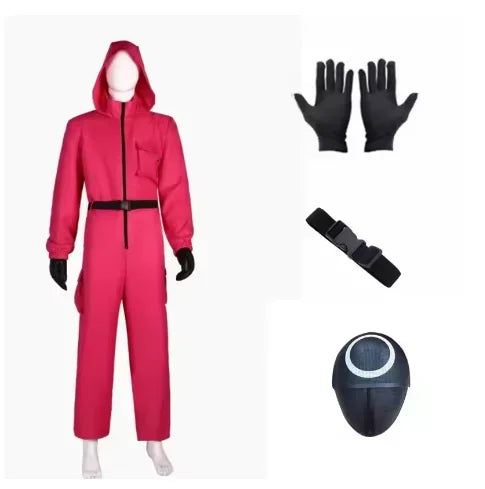 Hot Costume Cosplay Giochi classici NPC Tuta Abiti Personaggio Copricapo Set Cos Party Quotidiano Donna Uomo Reality Show Costumi