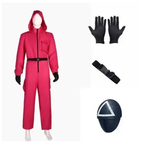 Hot Costume Cosplay Giochi classici NPC Tuta Abiti Personaggio Copricapo Set Cos Party Quotidiano Donna Uomo Reality Show Costumi