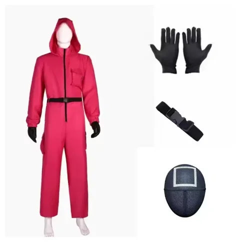 Hot Costume Cosplay Giochi classici NPC Tuta Abiti Personaggio Copricapo Set Cos Party Quotidiano Donna Uomo Reality Show Costumi