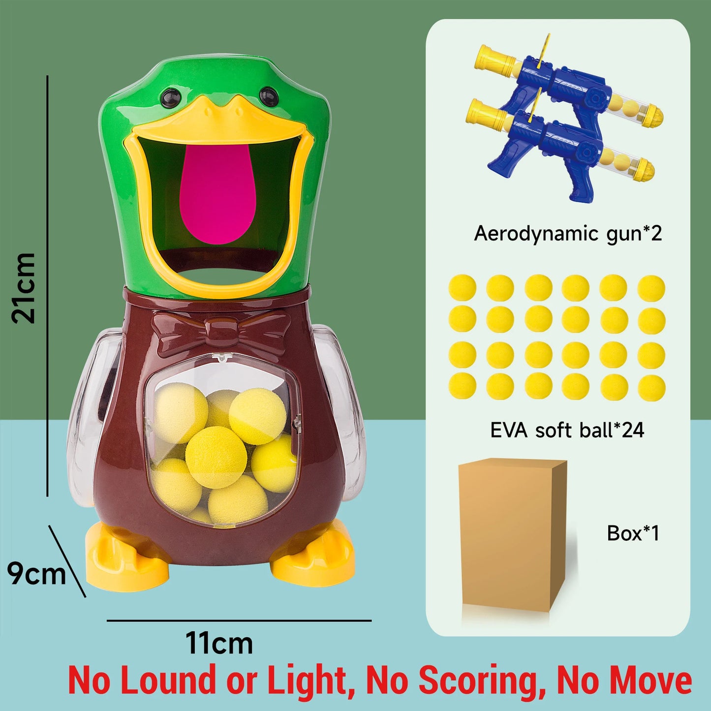 Hungry Shooting Duck Toys Luftbetriebene Pistole Soft Bullet Ball mit Licht Elektronische Scoring Battle Games Lustiges Pistolenspielzeug für Kinder