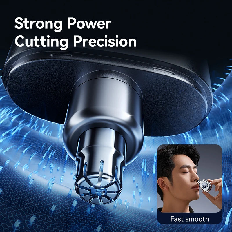 JOYROOM IPX7 Waterproof Ear and Nose Hair Trimmer Rechargeable Painless Eyebrow Nose Hair Clipper for Men Women Dual Edge Blades