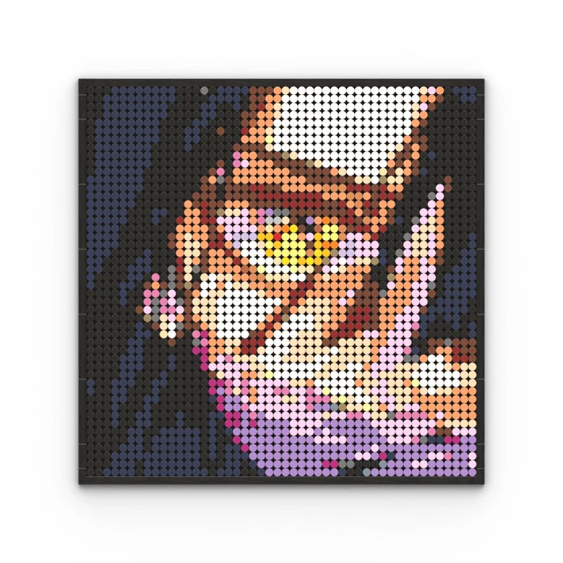 Japan Anime Demon Slayer Akaza Rui Iguro Obanai Tanjirou Kamado Nezuko Agatsuma Zenitsu Blocks Brick Pixel Art Decoration Paint