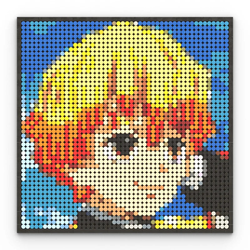 Japan Anime Demon Slayer Akaza Rui Iguro Obanai Tanjirou Kamado Nezuko Agatsuma Zenitsu Blocks Brick Pixel Art Decoration Paint