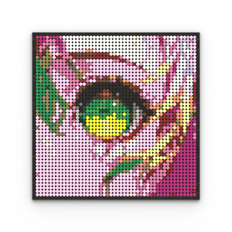 Japan Anime Demon Slayer Akaza Rui Iguro Obanai Tanjirou Kamado Nezuko Agatsuma Zenitsu Blocks Brick Pixel Art Decoration Paint