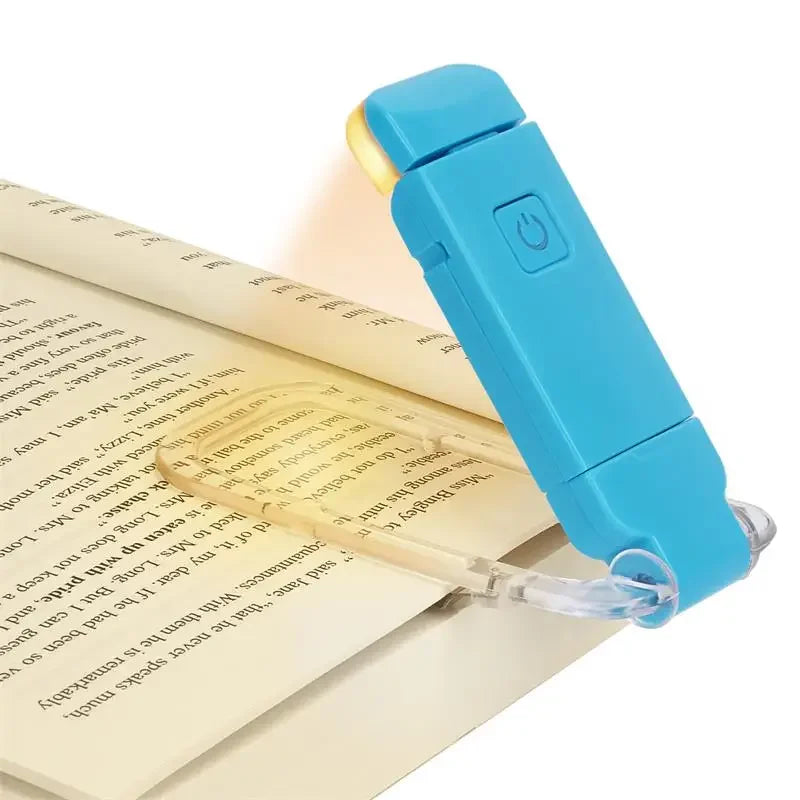 Lampada da lettura a LED ricaricabile USB Lampada da lettura Protezione per gli occhi Luce notturna Clip portatile Luce da scrivania Segnalibro Lampada da lettura notturna