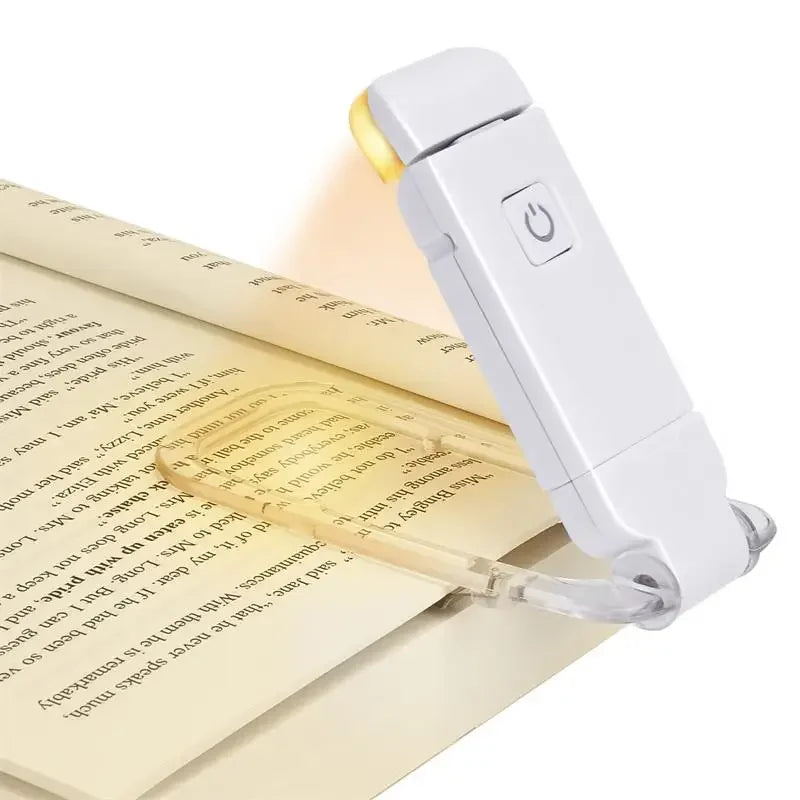 Lampada da lettura a LED ricaricabile USB Lampada da lettura Protezione per gli occhi Luce notturna Clip portatile Luce da scrivania Segnalibro Lampada da lettura notturna