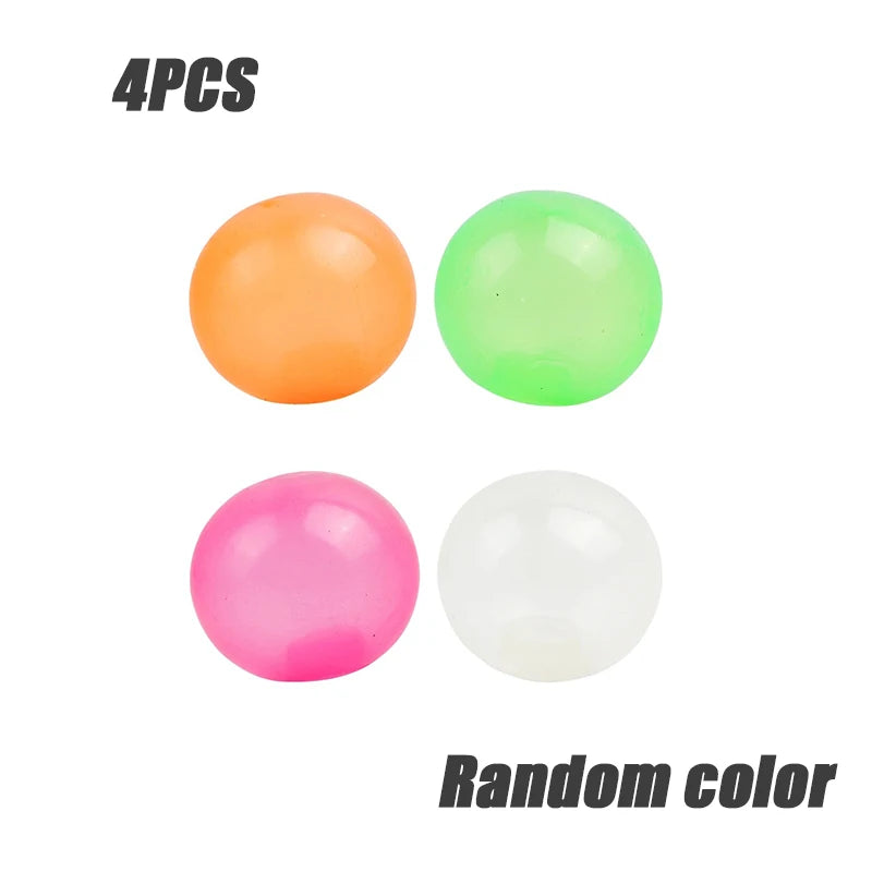 Luminoso Wall Target Ball Sucker giocattoli di decompressione appiccicosi Squeeze Ball For Kid Teen Adult Colorful TPR Toy Balls colore casuale