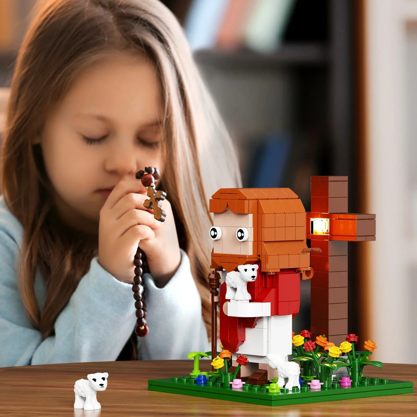 MOC Jesus Building Blocks Set Ideas God's Faith Model Toys Children Christmas Gifts