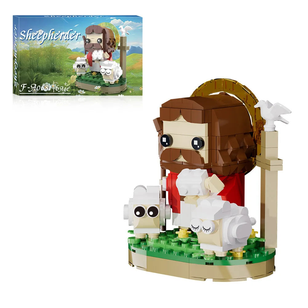 MOC Jesus Building Blocks Set Ideas God's Faith Model Toys Children Christmas Gifts