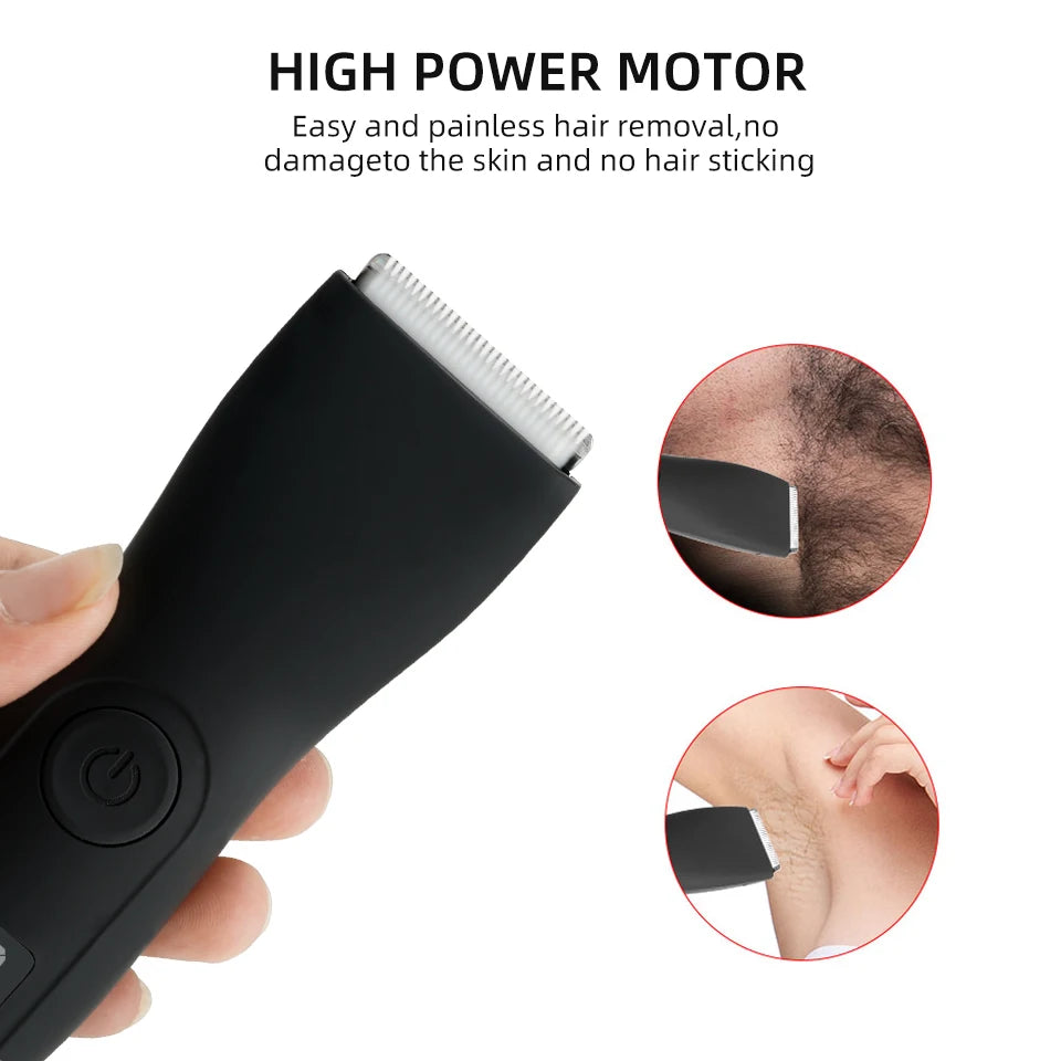 Mens Body Hair Trimmer for Men Balls Women Lady Shaver Hair Removal Bikini Trimmer Groin & Body Shaver Groomer Arm Beard Razor