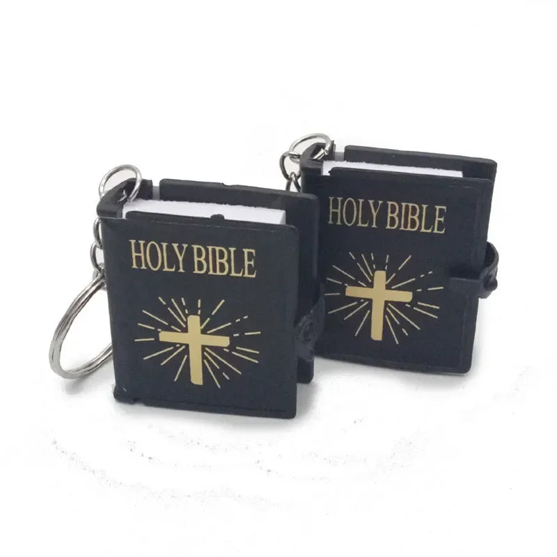 Mini heilige Bibel Schlüssel anhänger Buch Schlüssel bund Religion englische Version Christian Jesus Schlüssel ring Schlüssel ring Geschenk Gebet Gott segne s112