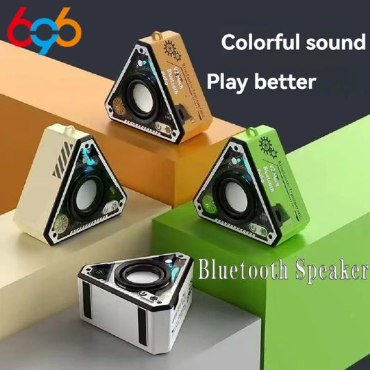 Mini legal mecha bluetooth alto-falante subwoofer alta fidelidade som surround ao ar livre casa portátil sem fio bluetooth alto-falante leitor de música