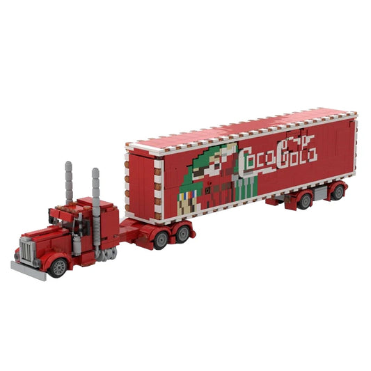 Moc Ideen technisches Auto Coca-Cokeing Weihnachten LKW Stadt fahrzeuge Set Bausteine Spielzeug für Kinder Weihnachten Neujahr Geschenk