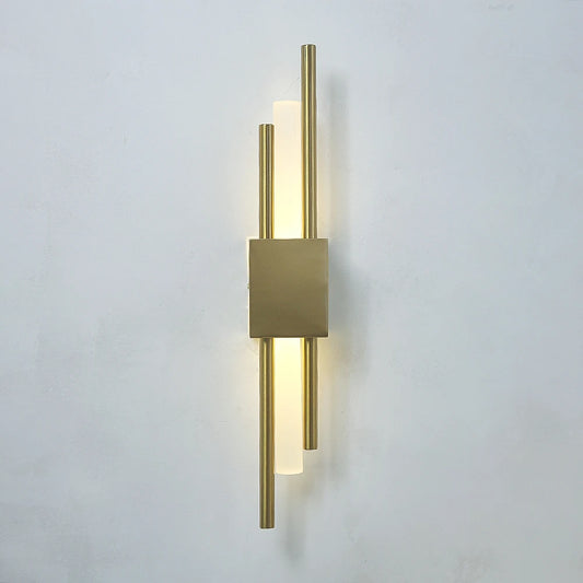 Modern led wall light Wall Lamps Black And Bronze Brass Gold Metal Acrylic Pipe LED wall lamps for living room Wall Sconce