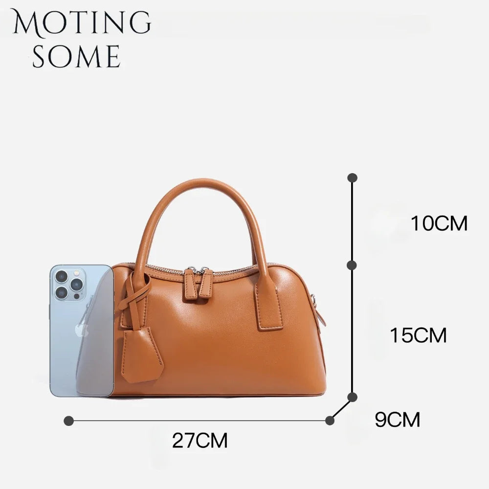 Motingsome Boston Bags Luxury Designer Bags Woman Handbag Shoulder Mini Tote Crossbody Messenger Shell Satcheles 2025 New Lady