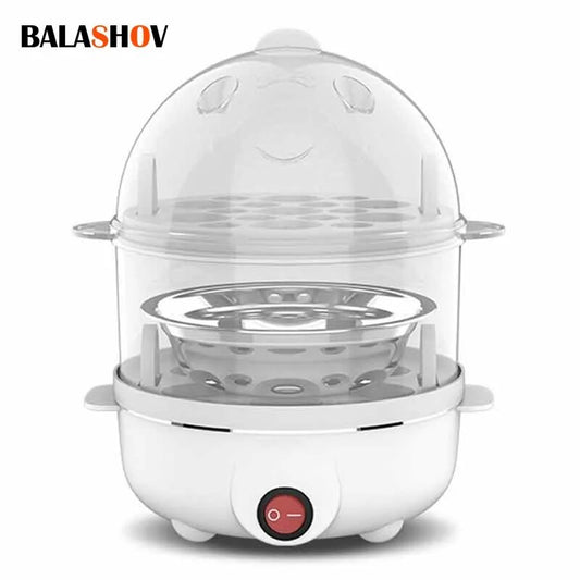 Multifunction Electric Egg Cooker Double Layers Egg Boiler Corn Milk Rapid Breakfast Cooking Egg Steamer Appliances Kitchen