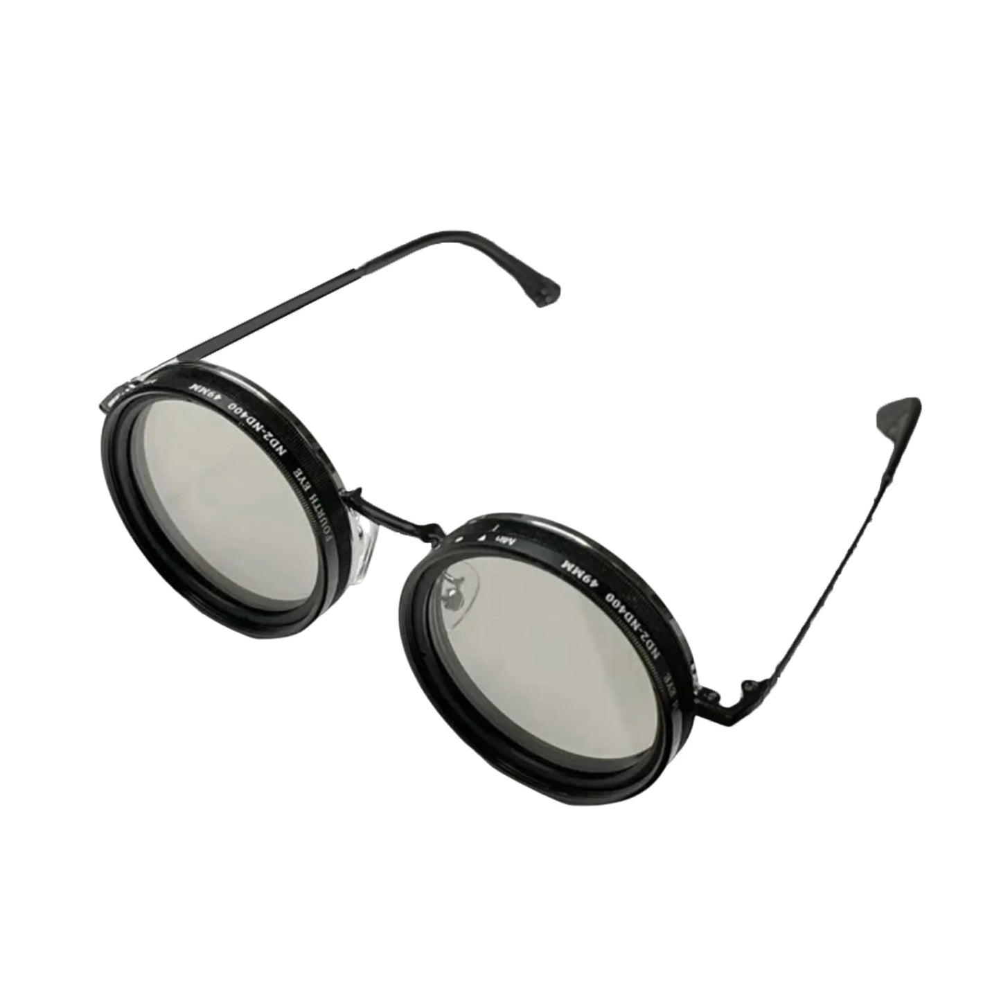 ND Filter Sunglasses 1-9 Gears Adjustable Sunglasses with ND Filter Lenses Handcrafted Retro Sun Glasses Round Polarized Glasses