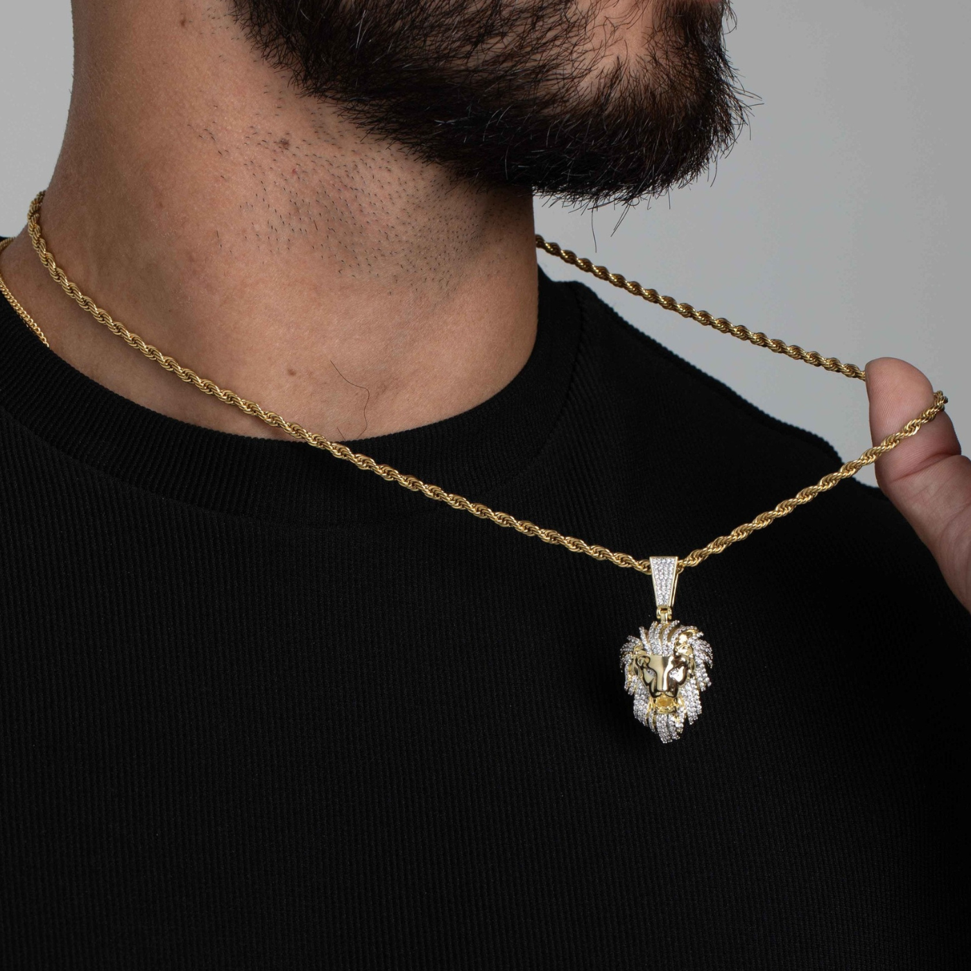 ICED LION PENDANT [GOLD]