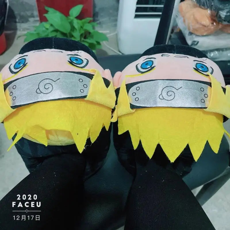 Naruto Uzumaki Naruto Winter Cotton Slippers Plush Couple Autumn and Winter Residential Home Indoor Shoes Anti Slip