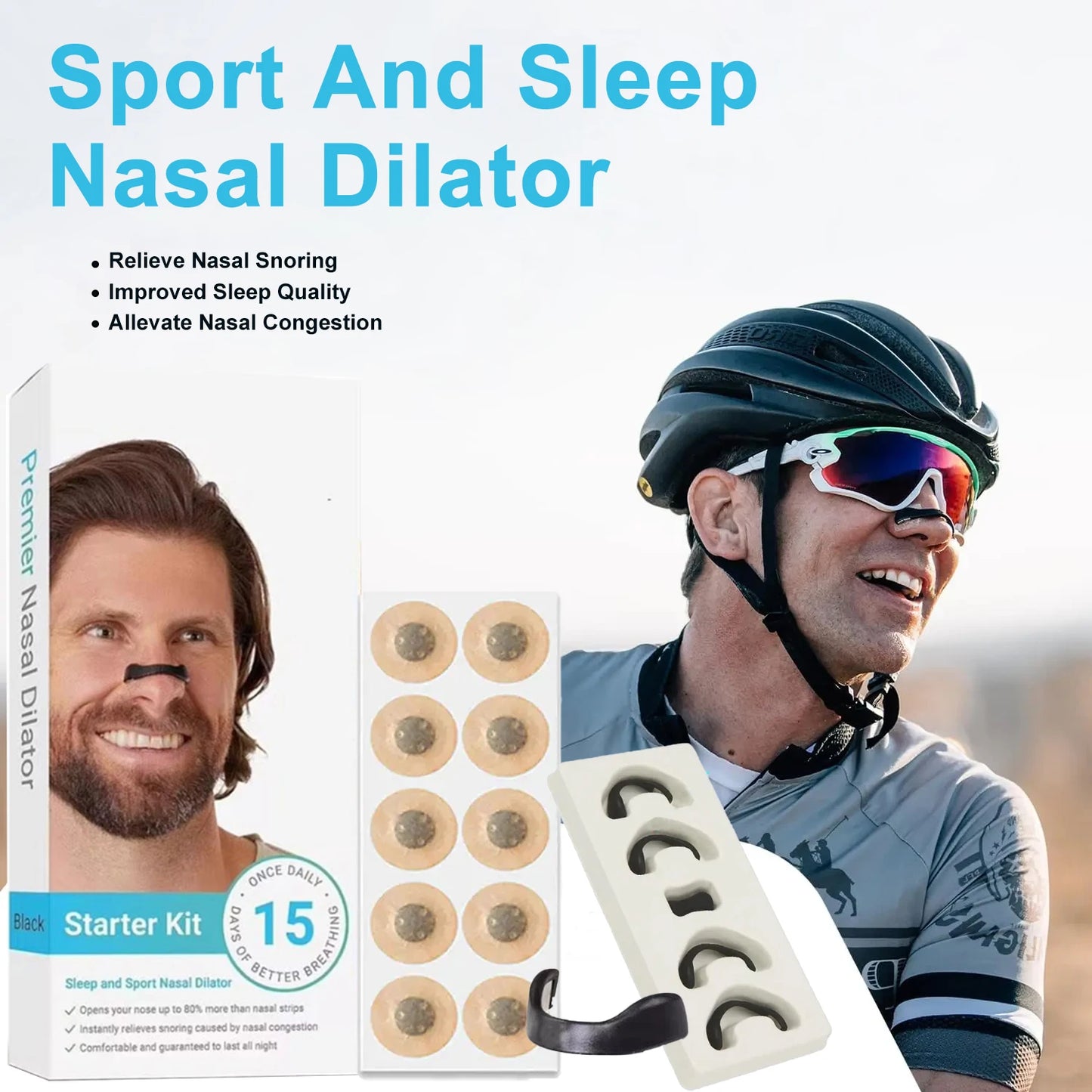 Nasal Dilator Sleep Nasal Strips Nose Breathe Better Sleeping Anti Snoring Magnetic Nose Clip Sports Nasal Strips