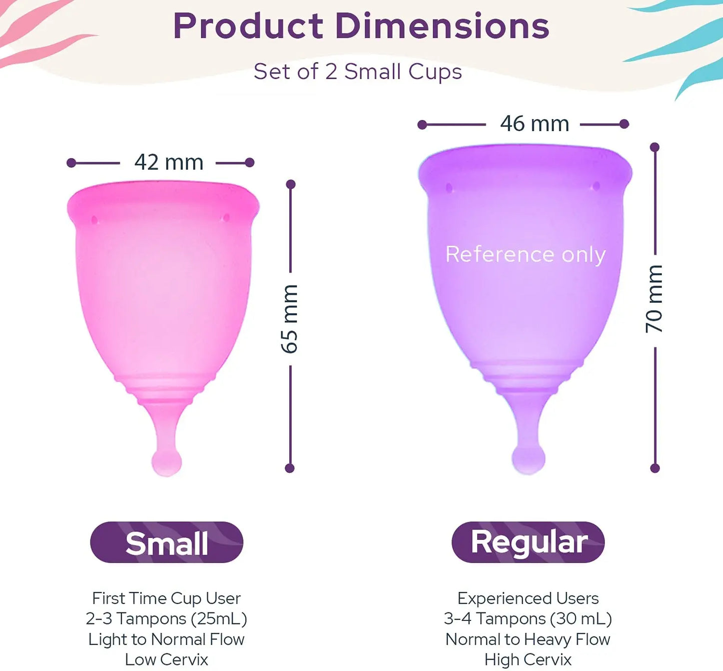 Nettoyeur de coupe menstruelle en silicone pour femme, arabisateur, haute température, vapeur, tue 99.9% des germes, hygiène, 2 pièces